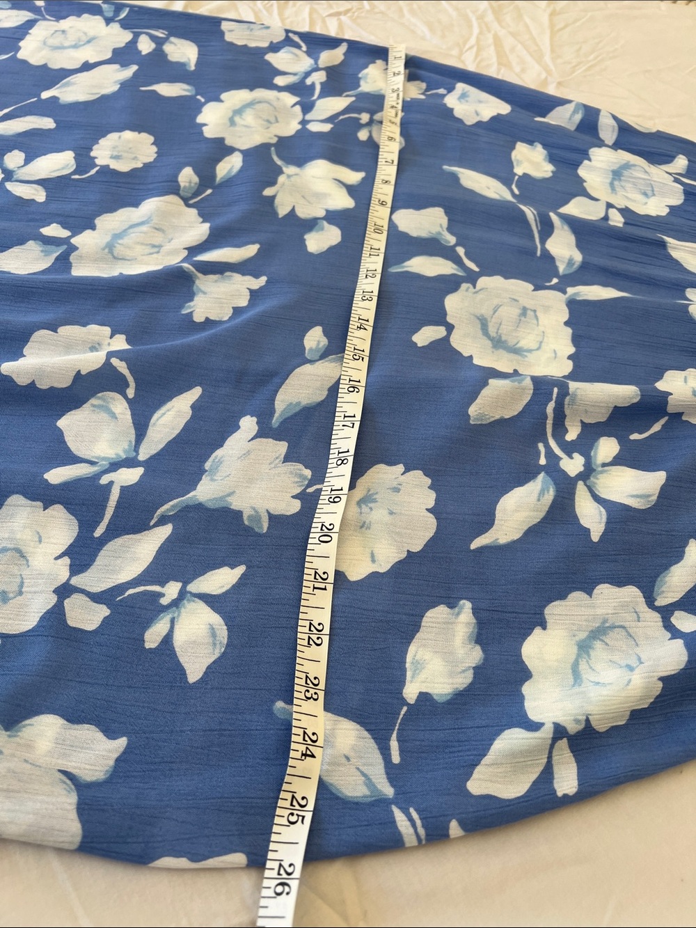 Derek Heart Blue and White Floral Maxi Dress - Picture 8 of 8